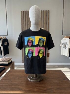 Notorious BIG Black Short-Sleeve Graphic Tee with Color  Portrait
